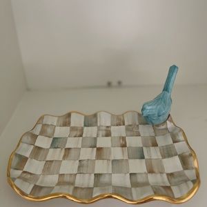 MacKenzie-Childs Parchment Check Vanity Tray Plate